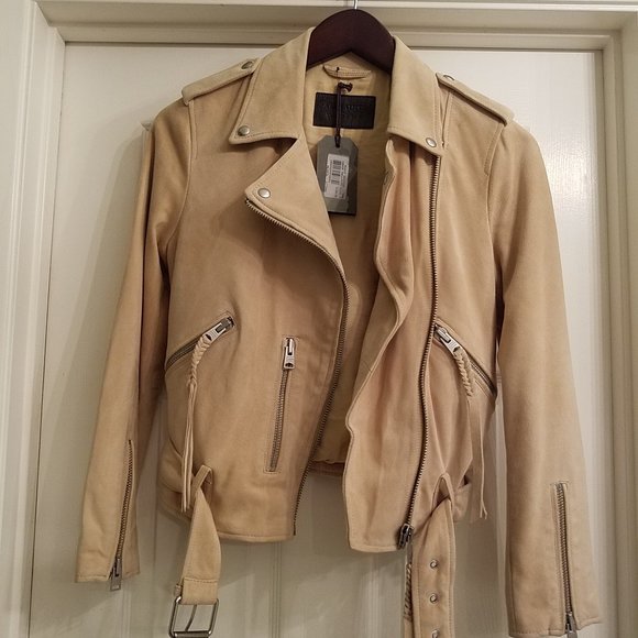 NWT All Saints Balfern leather biker jacket US 4 - Picture 10 of 16